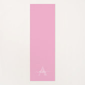 Tapis De Yoga Calligraphie de monogramme féminin script (Devant)