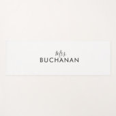 Tapis De Yoga Calligraphie noir et blanc Douche nuptiale (Devant (Horizontal))