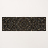 Tapis De Yoga Camel Tan Mandala avec une symétrie élégante (Dos (Horizontal))