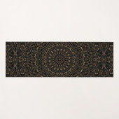 Tapis De Yoga Camel Tan Mandala avec une symétrie élégante (Devant (Horizontal))