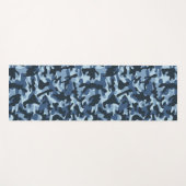 Tapis De Yoga Camouflage bleu (Devant (Horizontal))
