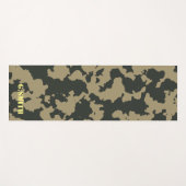 Tapis De Yoga Camouflage Brown vert. Camo ton (Devant (Horizontal))