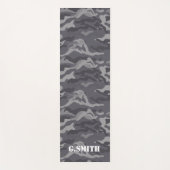 Tapis De Yoga Camouflage de texture grise. Camo ton (Devant)