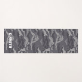 Tapis De Yoga Camouflage de texture grise. Camo ton (Devant (Horizontal))
