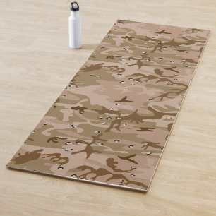 Tapis De Yoga Camouflage Désert Avec Galets, Militaire, Armée