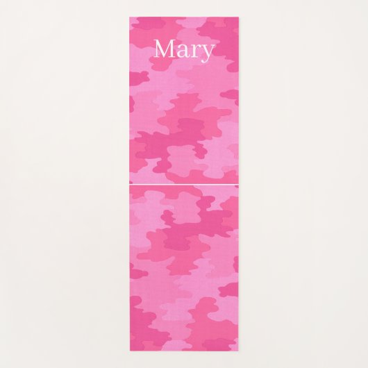 Tapis De Yoga Camouflage rose (Devant)