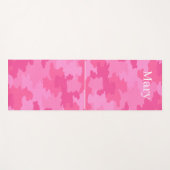 Tapis De Yoga Camouflage rose (Devant (Horizontal))