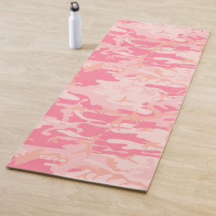 Tapis De Yoga Camouflage rose, Armée
