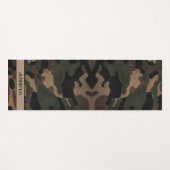 Tapis De Yoga Camouflage vert de l'Armée naturelle (Devant (Horizontal))