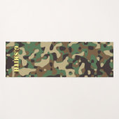 Tapis De Yoga Camouflage vert et Brown. Camo ton (Devant (Horizontal))