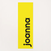 Tapis De Yoga Canari jaune Nom moderne | Style simple (Devant)