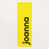 Tapis De Yoga Canari jaune Nom moderne | Style simple (Dos)