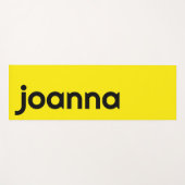 Tapis De Yoga Canari jaune Nom moderne | Style simple (Devant (Horizontal))