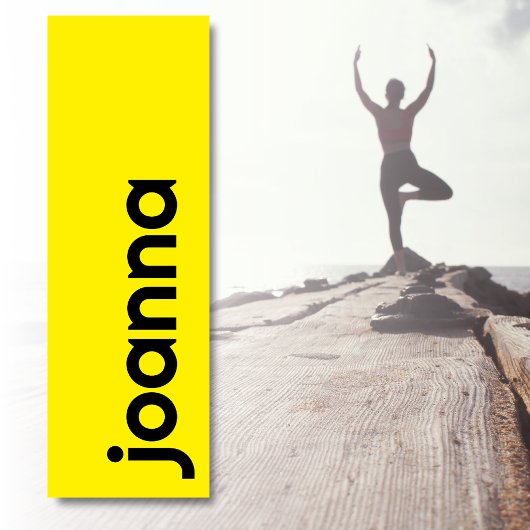 Tapis De Yoga Canari jaune Nom moderne | Style simple