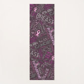 Tapis De Yoga Cancer du sein Sensibilisation Mot Cloud ID261 (Devant)