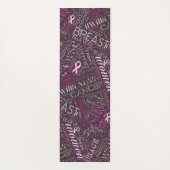 Tapis De Yoga Cancer du sein Sensibilisation Mot Cloud ID261 (Dos)