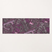 Tapis De Yoga Cancer du sein Sensibilisation Mot Cloud ID261 (Devant (Horizontal))