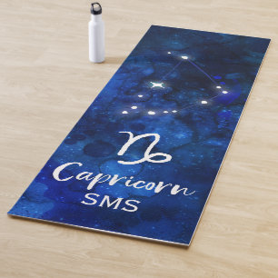 Tapis De Yoga Capricorne Zodiac Constellation Galaxie Sky Monogr