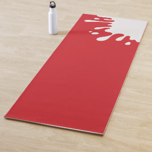 Tapis De Yoga Cardinal blanc Paint Splash Rouge