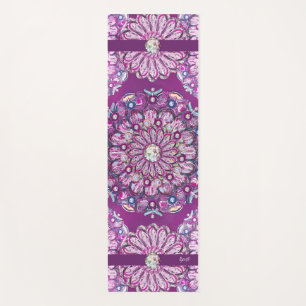 Tapis De Yoga Cardinal rouge Rosace