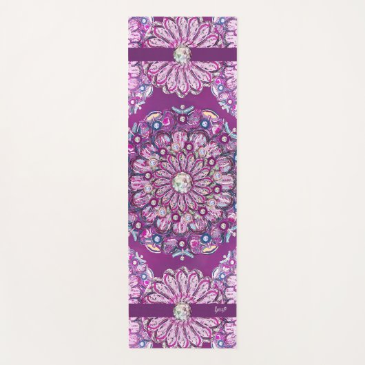 Tapis De Yoga Cardinal rouge Rosace (Devant)