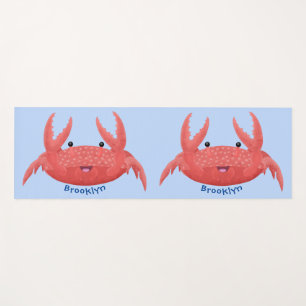 Tapis De Yoga Caricature de crabe rouge cuite