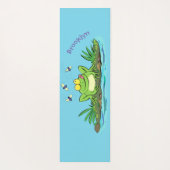 Tapis De Yoga Caricature de grenouille vert mignon (Dos)