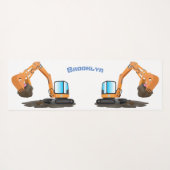 Tapis De Yoga Caricature de la pelle orange (Dos (Horizontal))