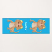 Tapis De Yoga Caricature de lézard de dragon à barbe (Dos (Horizontal))