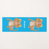 Tapis De Yoga Caricature de lézard de dragon à barbe (Devant (Horizontal))