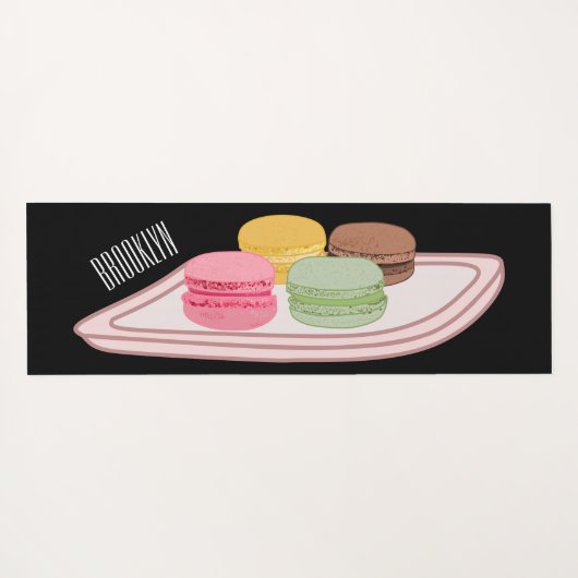 Tapis De Yoga Caricature de Macaron (Dos (Horizontal))