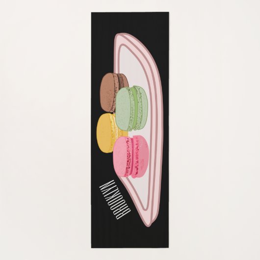 Tapis De Yoga Caricature de Macaron (Dos)