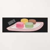 Tapis De Yoga Caricature de Macaron (Devant (Horizontal))
