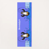 Tapis De Yoga Caricature de manchot joyeux sautant (Devant)