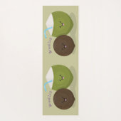 Tapis De Yoga Caricature de noix de coco kawaii joyeux (Dos)