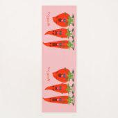 Tapis De Yoga Caricature de piments chantants mignons (Devant)