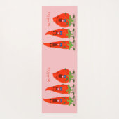 Tapis De Yoga Caricature de piments chantants mignons (Dos)