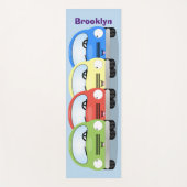 Tapis De Yoga Caricature de voitures Cute kawaii (Devant)