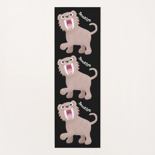 Tapis De Yoga Caricature du tigre mignon Saber Toothed Smilodon