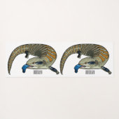 Tapis De Yoga Caricature en bleu (Dos (Horizontal))