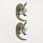 Tapis De Yoga Caricature en bleu (Dos)