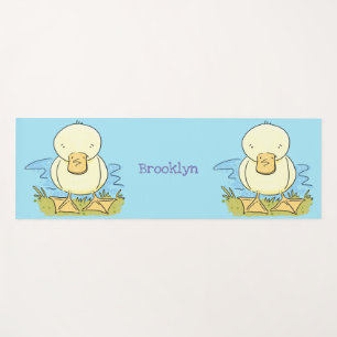 Tapis De Yoga Caricature jaune mignon pour canard bébé