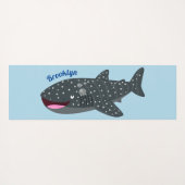 Tapis De Yoga Caricature joli requin baleine joyeux (Dos (Horizontal))