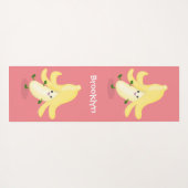 Tapis De Yoga Caricature sur la banane de Cute kawaii (Dos (Horizontal))