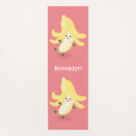 Tapis De Yoga Caricature sur la banane de Cute kawaii (Devant)