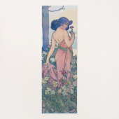 Tapis De Yoga Carnation (Quatre Fleurs), Alphonse Mucha (Dos)