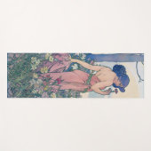 Tapis De Yoga Carnation (Quatre Fleurs), Alphonse Mucha (Devant (Horizontal))
