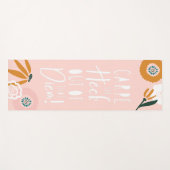 Tapis De Yoga Carpe Le Heck De Ce Diem Floral Abstrait (Devant (Horizontal))