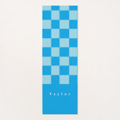 Tapis De Yoga Carré bleu foncé et clair bloque motif (Devant)