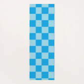 Tapis De Yoga Carré bleu foncé et clair bloque motif (Dos)